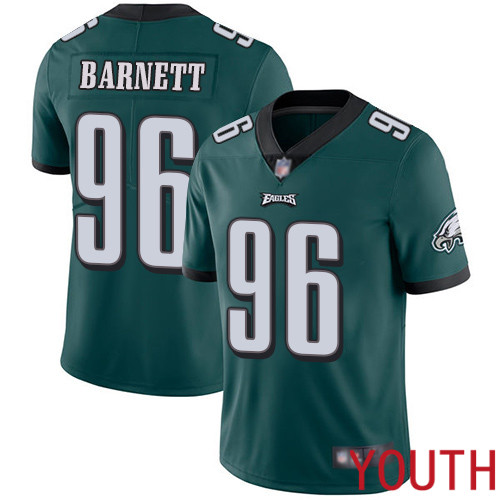 Youth Philadelphia Eagles 96 Derek Barnett Midnight Green Team Color Vapor Untouchable NFL Jersey Limited